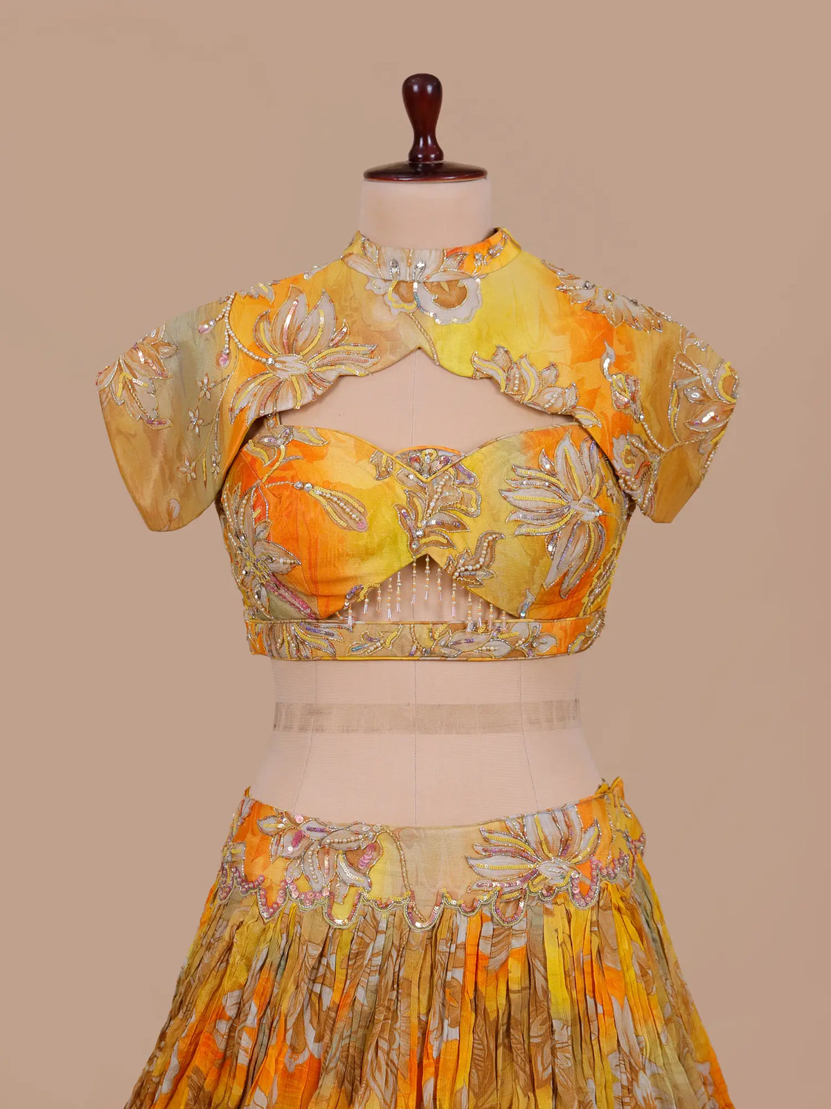MyFashion KLS-2778 Multi Color Crepe Silk Lehenga With Diamond Work