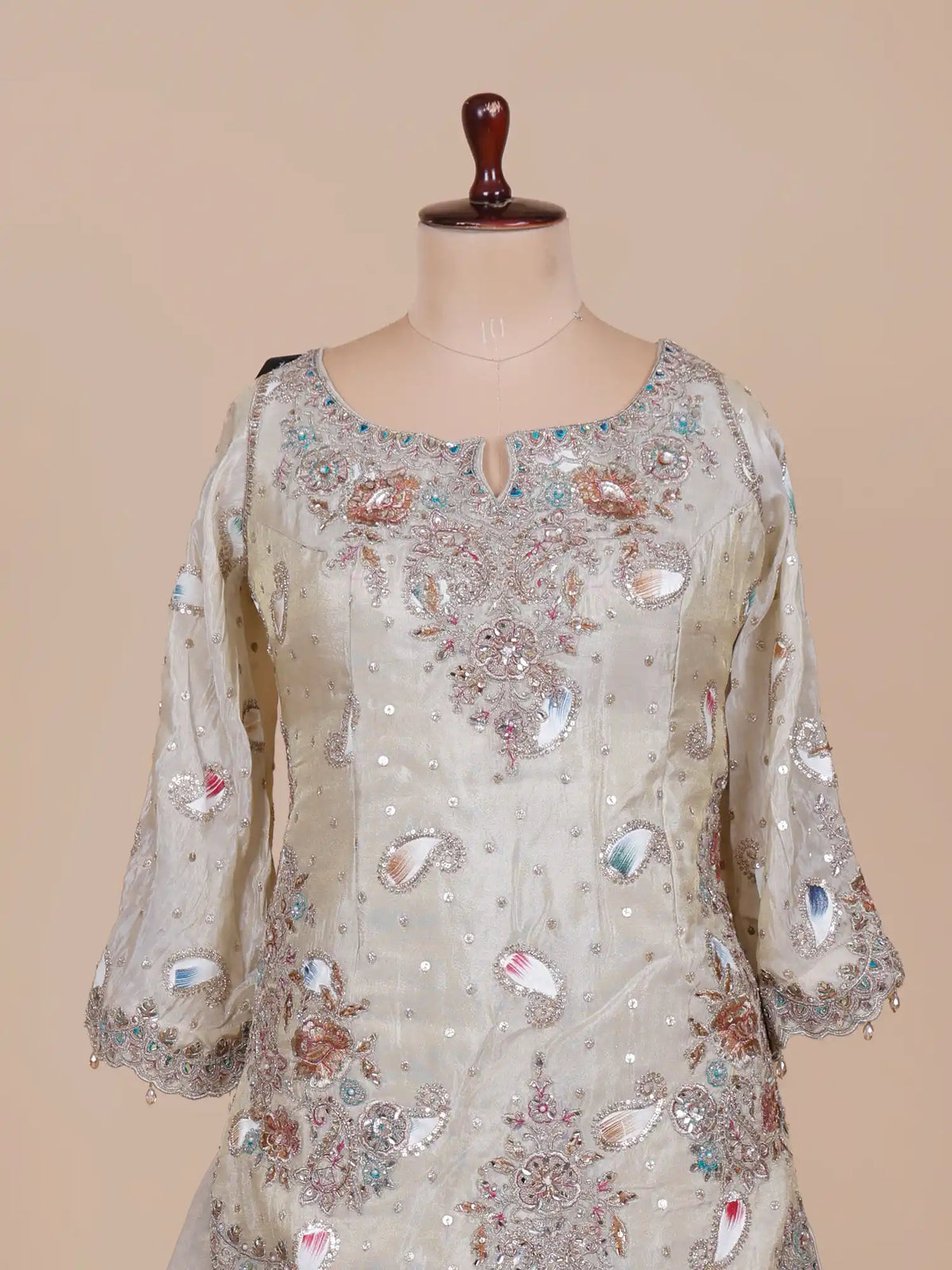 MyFashion -KLS-2828 Traditional Indian Off White Peplum Lehenga With Luxury Work