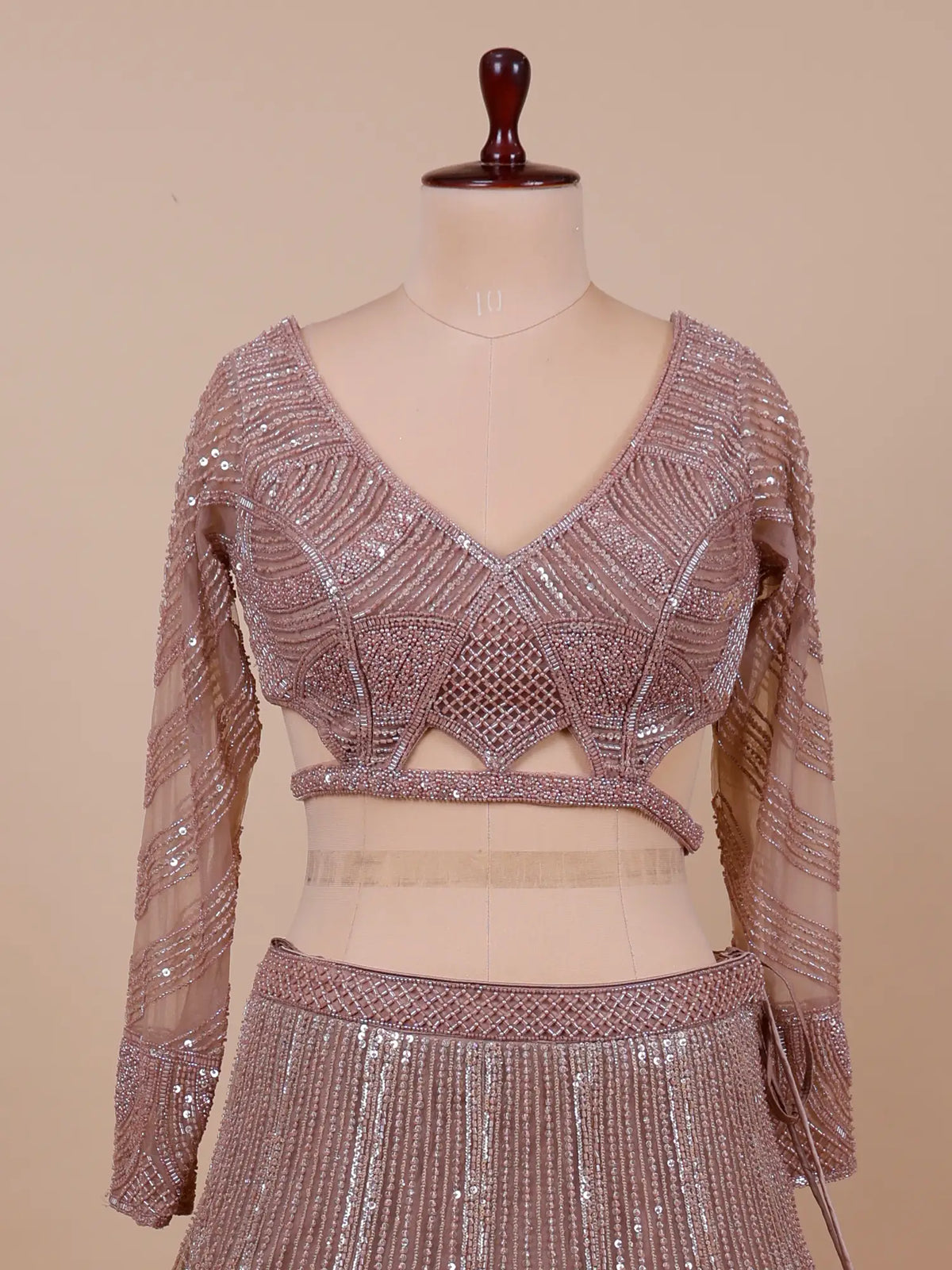 MyFashion KLS-2808 Stylish Rose Pink Designer Net Lehenga Choli With Beads Work