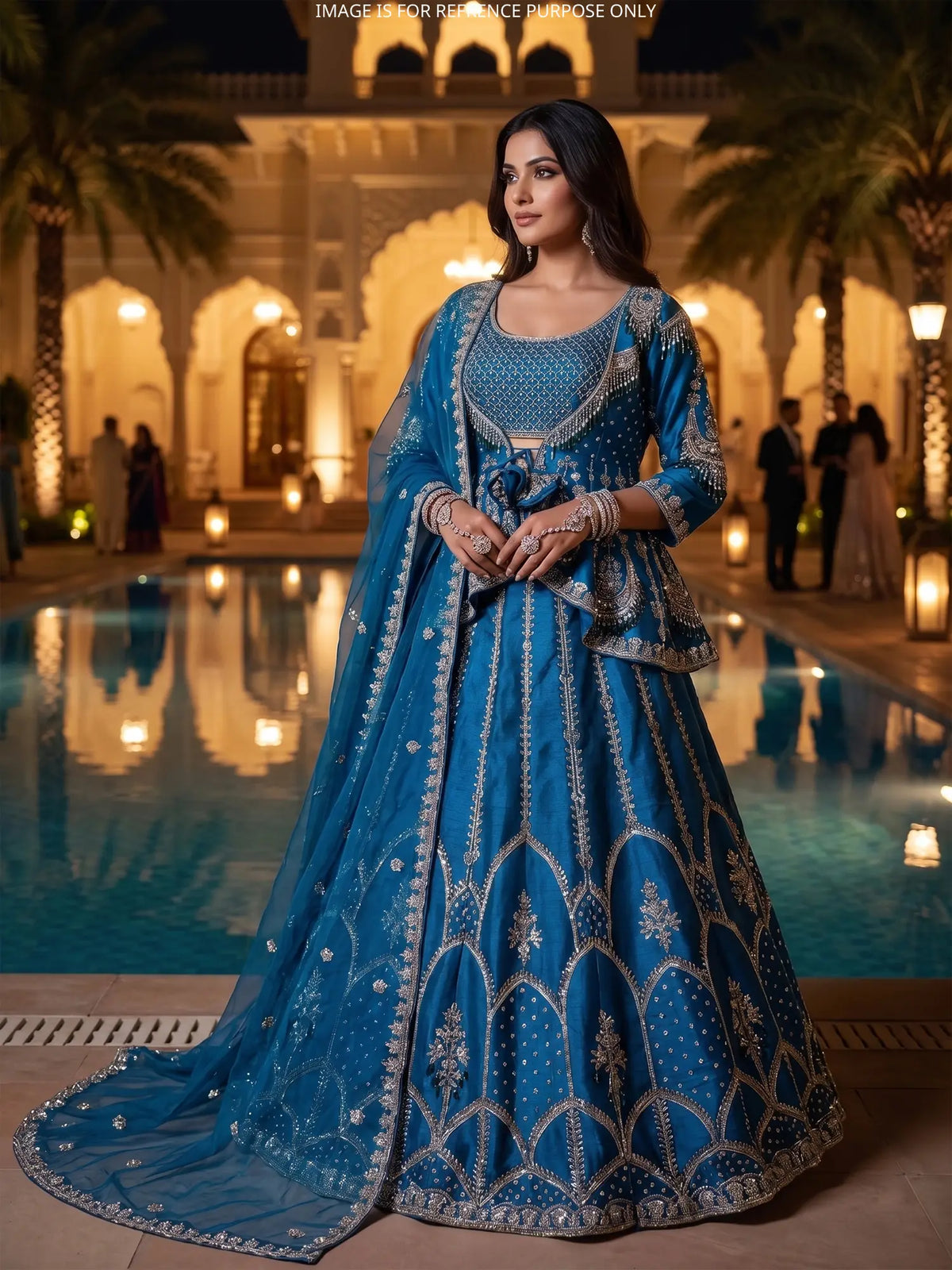 MyFashion KLS-2797 Designer Royal Blue Silk Lehenga With Heavy Work
