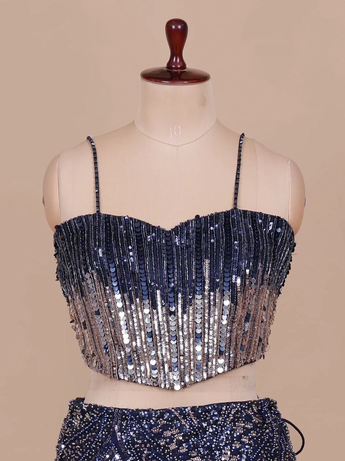 MyFashion -KLS-2852 Navy Blue Mermaid Style Lehenga With Premium Couture Work