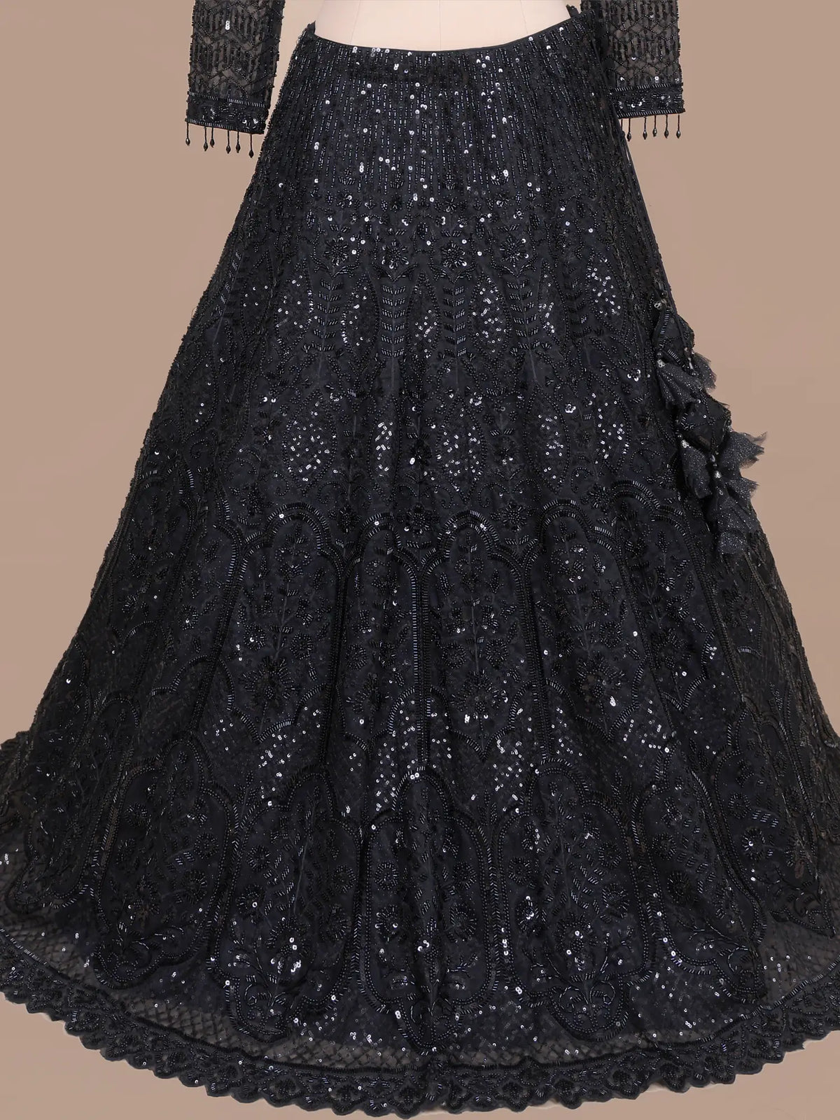 MyFashion -KLS-2812 Black Net Lehenga Choli with Luxury Designer Embroidery