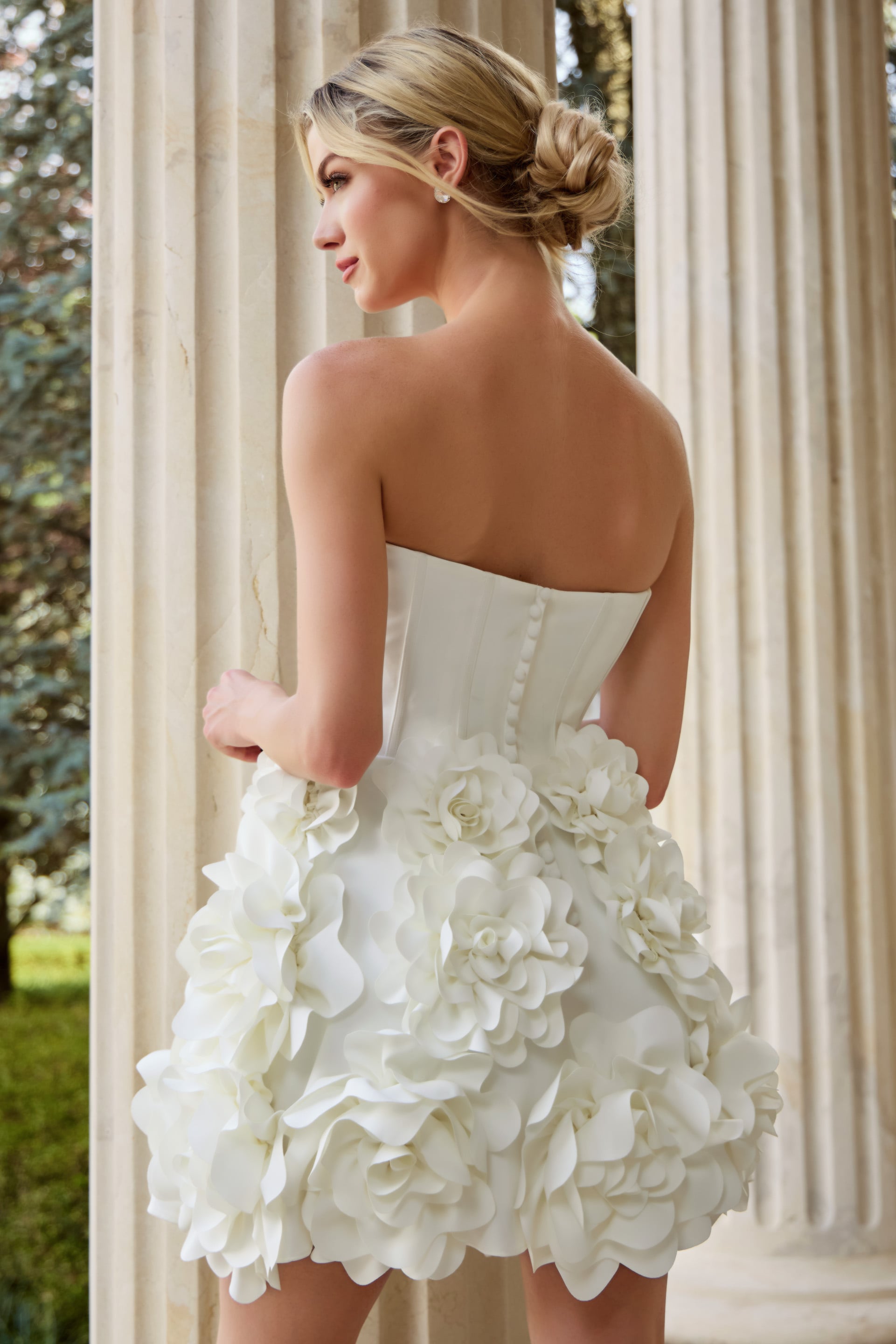 Jovani -JB44284 Strapless Sweetheart A-Line Short Dress