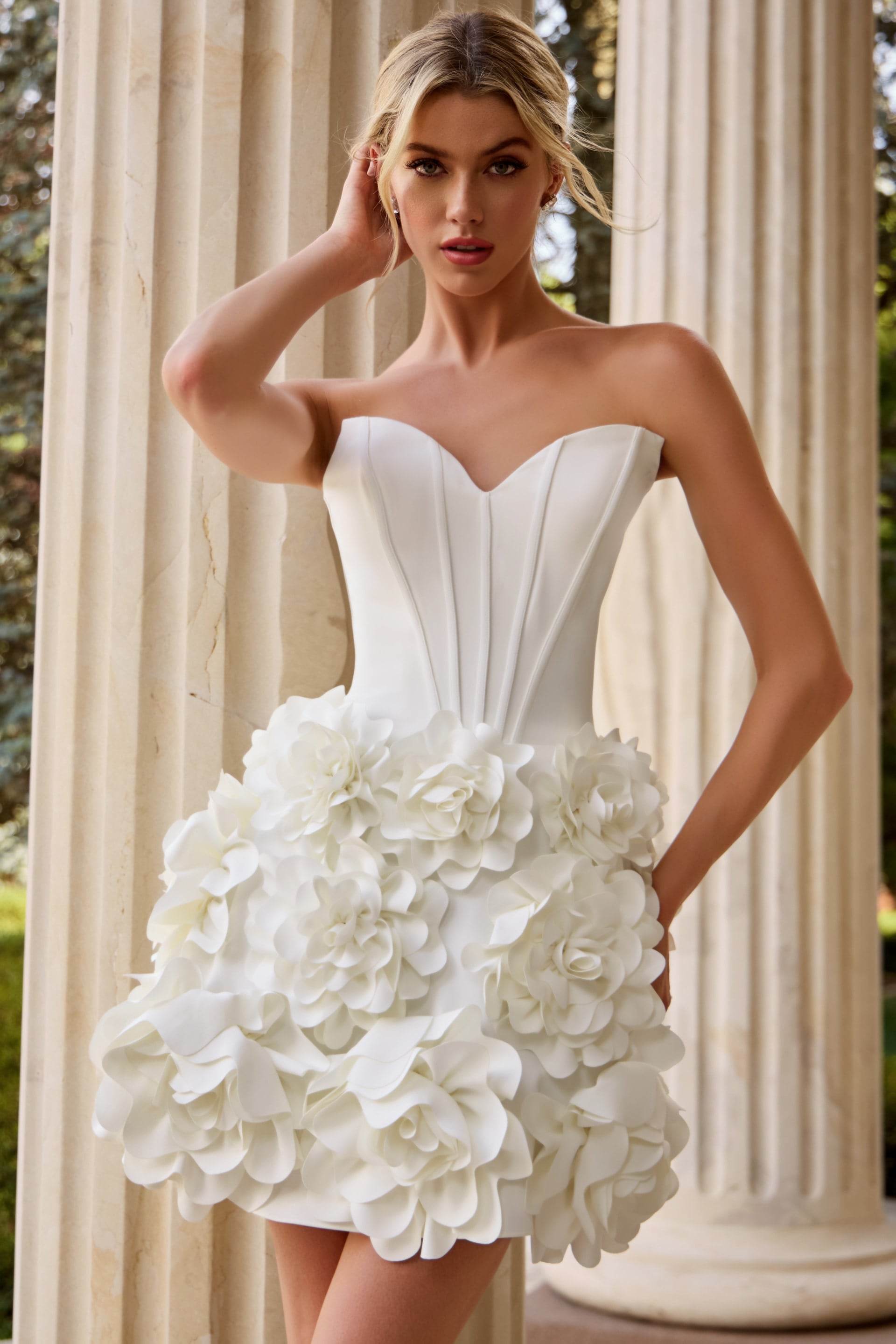 Jovani -JB44284 Strapless Sweetheart A-Line Short Dress