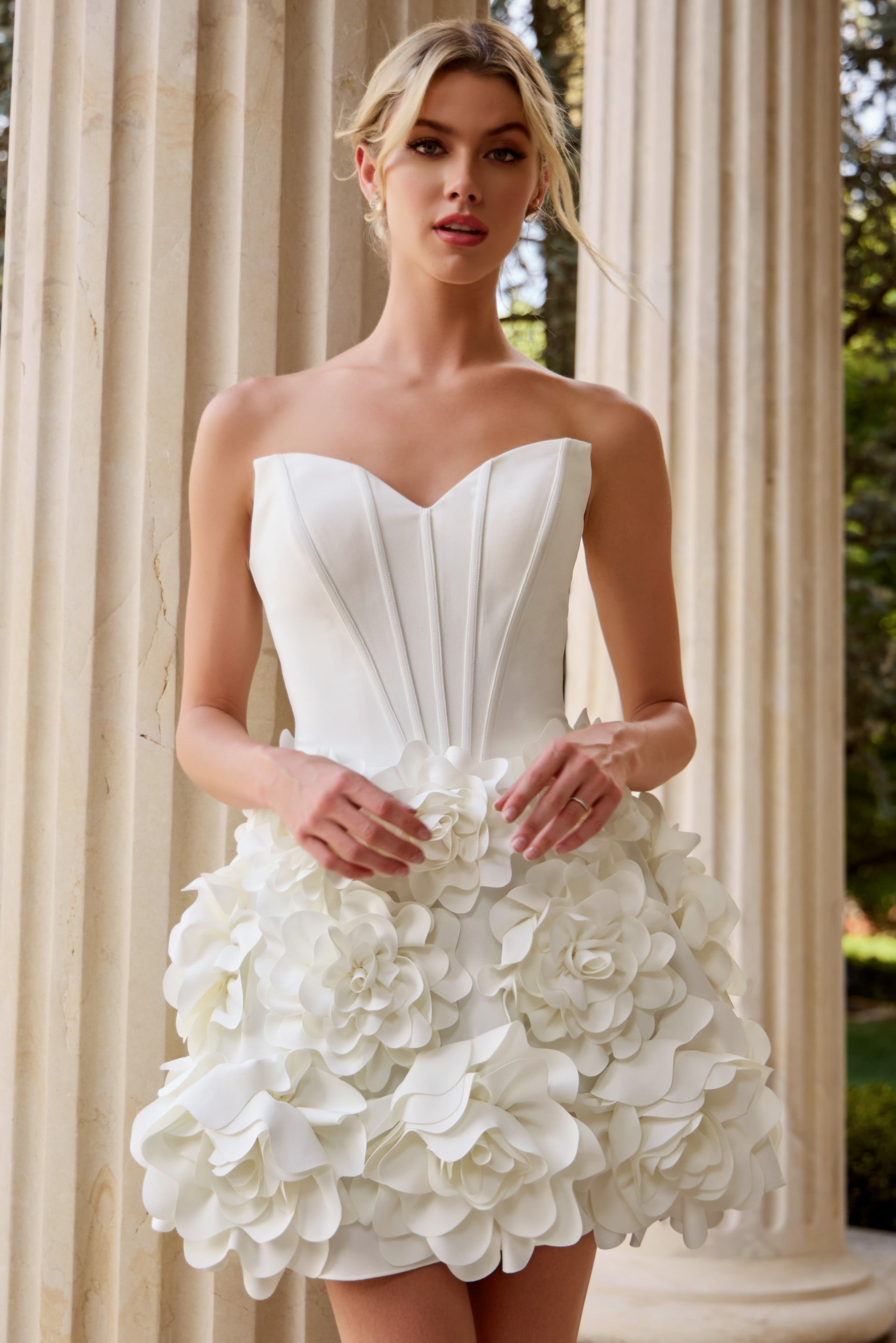 Jovani -JB44284 Strapless Sweetheart A-Line Short Dress