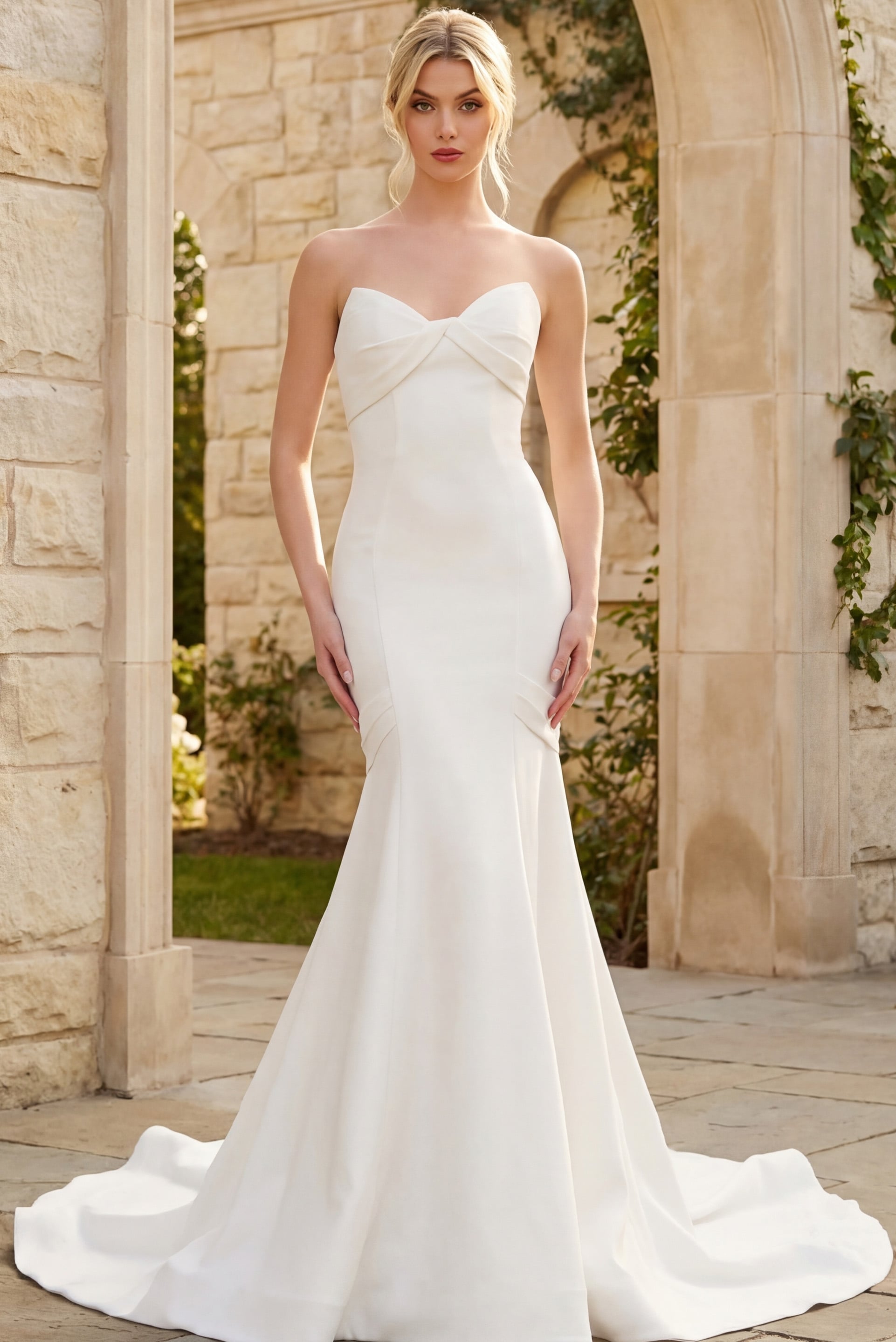 Jovani -JB47389 Strapless Sweetheart Mermaid Bridal Gown