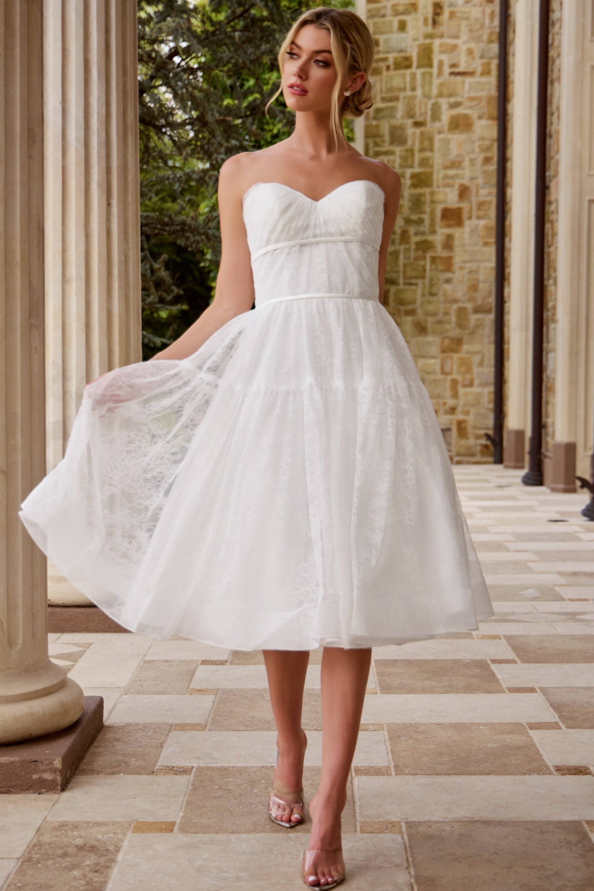 Jovani -JB48316 Strapless Sweetheart Lace Wedding Dress Jovani -JB48316 Strapless Sweetheart Lace Wedding Dress