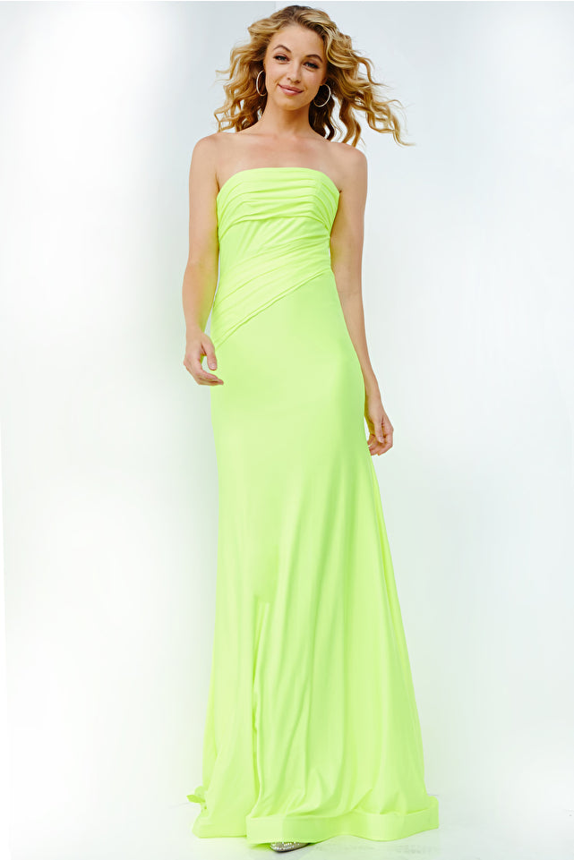 Jovani -JVN09027 Fitted Strapless Prom Sheath Dress
