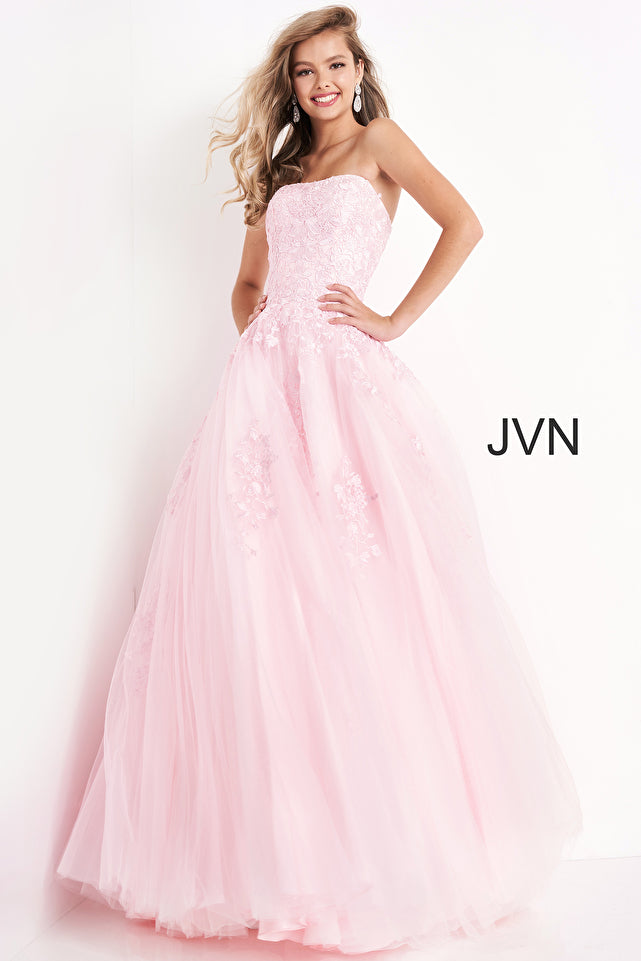 Jovani -JVN1831 Fitted Bodice Embroidered Ball Gown