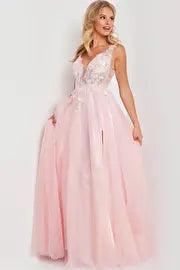 Jovani -JVN21104  Embellished Bodice Tulle Ball Gown