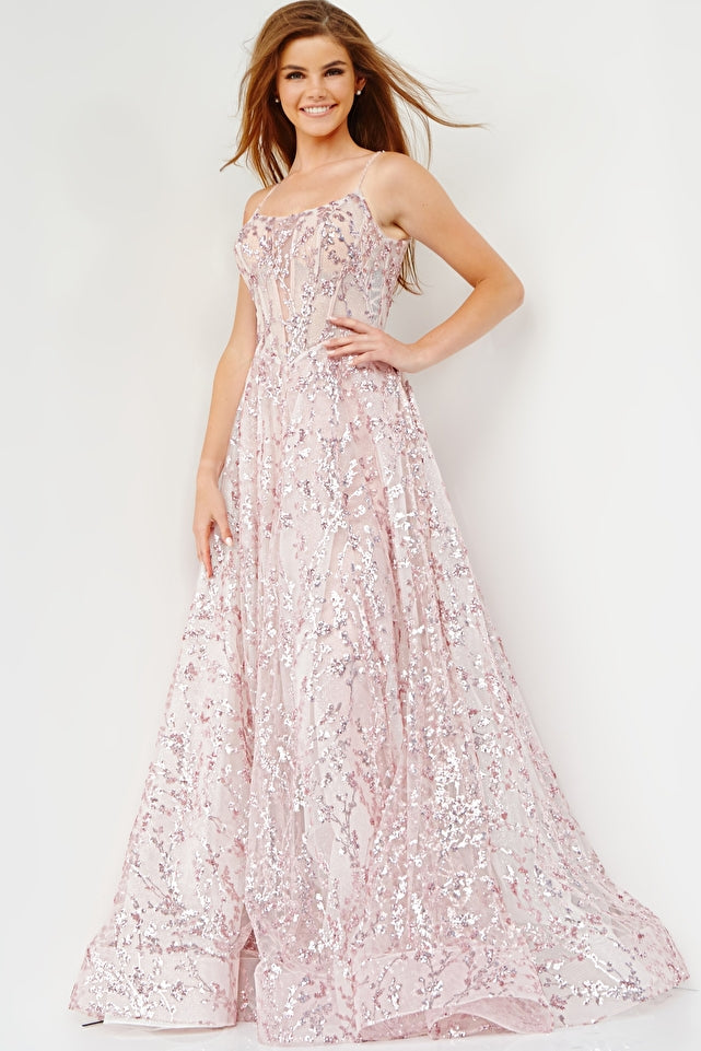 Jovani -JVN22356 Embellished A-Line Prom Dress