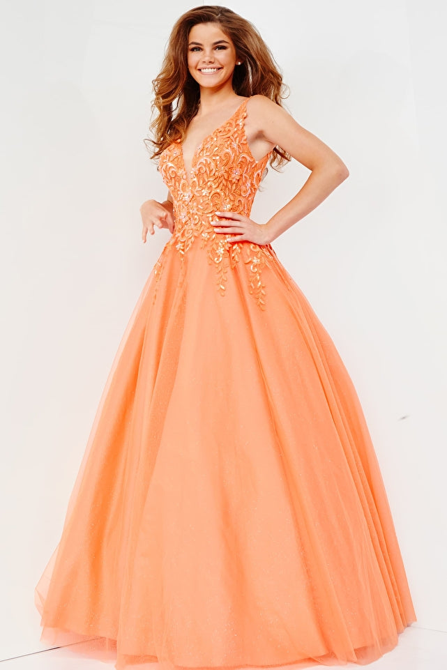 Jovani -JVN22831 Embellished A-Line Prom Ball Gown