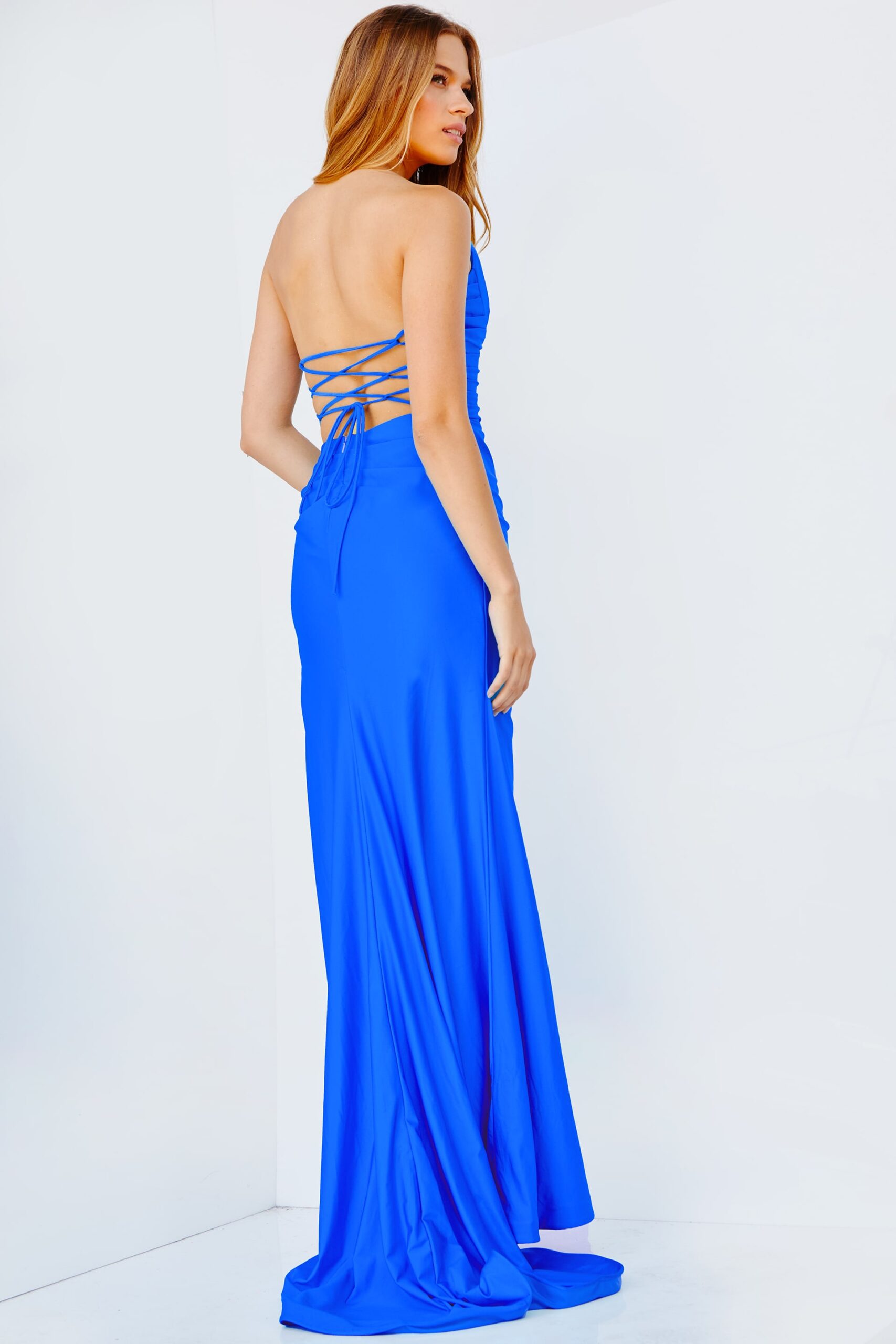 Ruched Strapless Sheath Dress By Jovani -23261