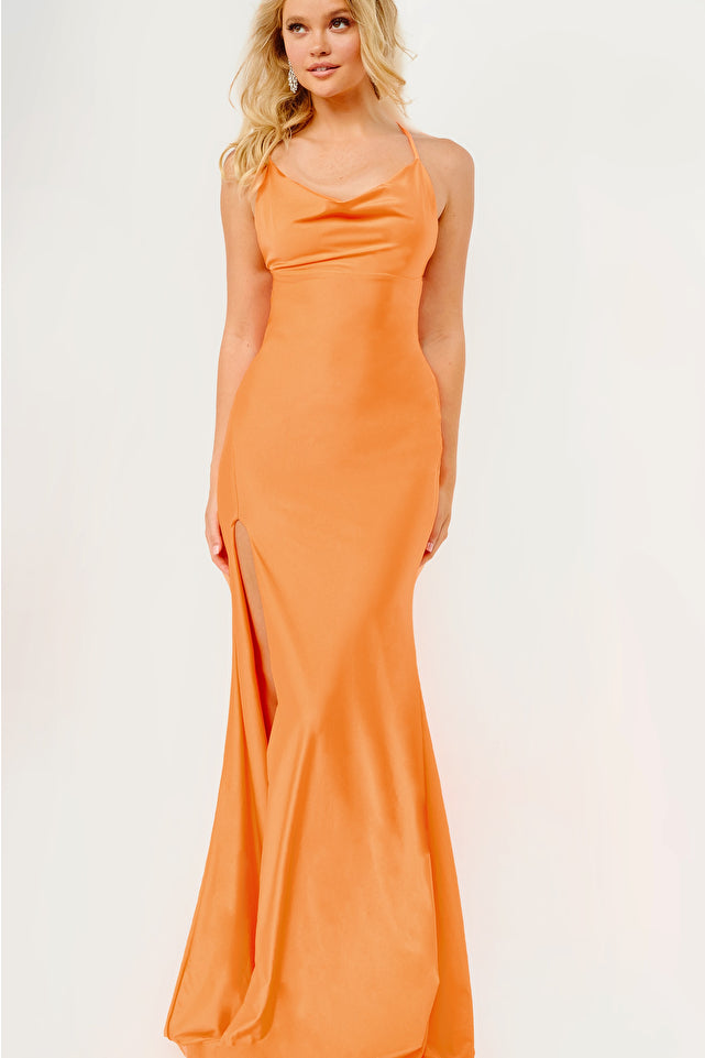 Cowl Long Sheath Dress By Jovani -JVN23303