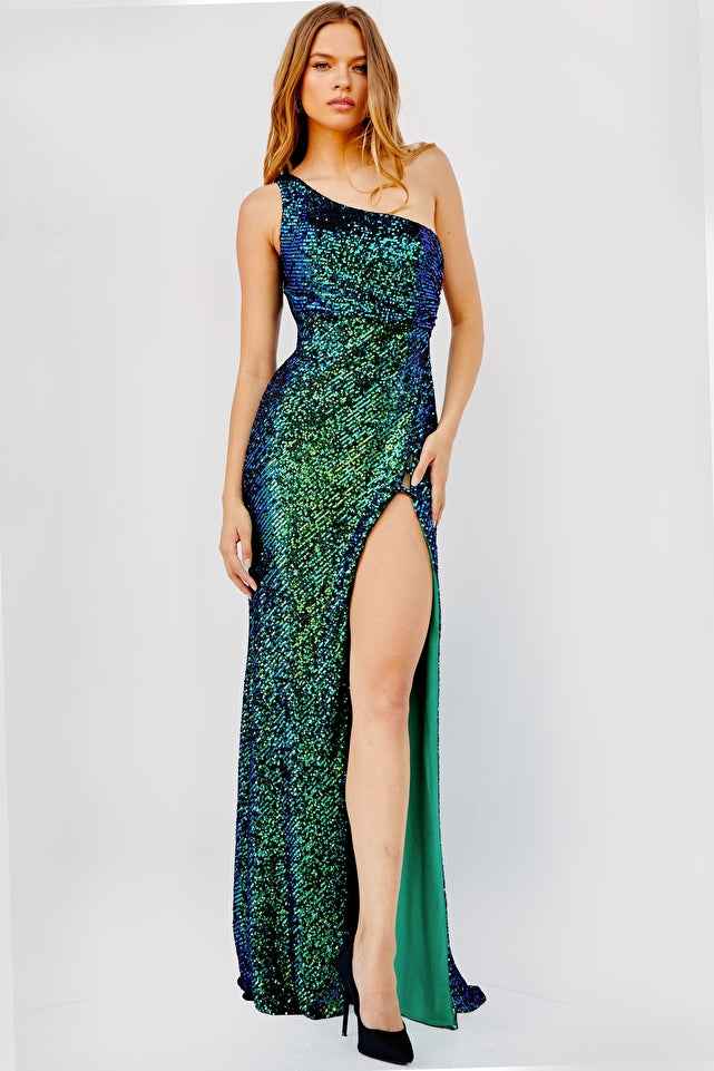 Jovani -JVN23569 One Shoulder Sequin Prom Dress