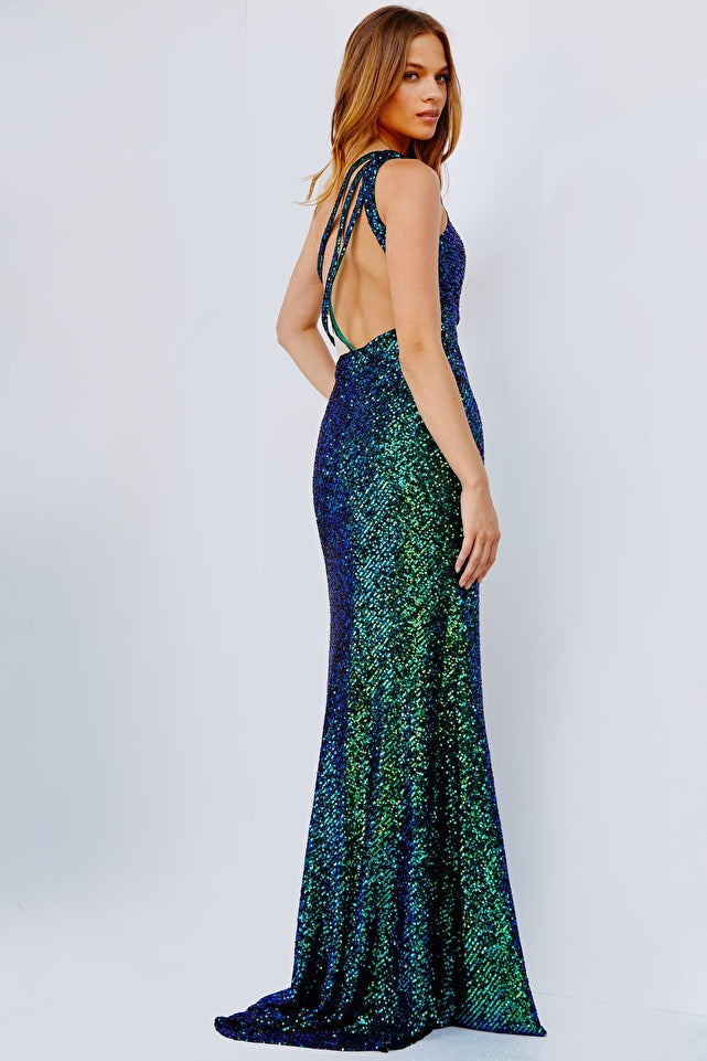 Jovani -JVN23569 One Shoulder Sequin Prom Dress