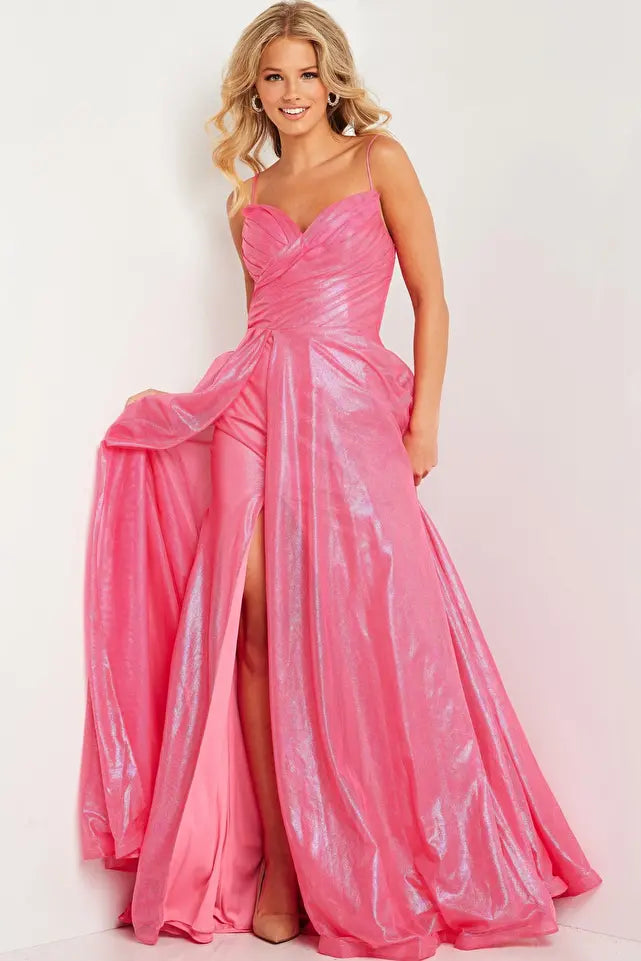 Jovani -JVN24061 Ruched Bodice A-Line Prom Dress