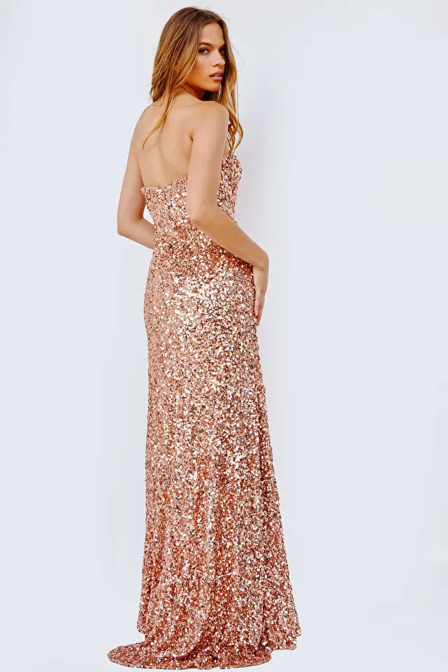 Jovani -JVN24201 Strapless Sequin Prom Sheath Dress