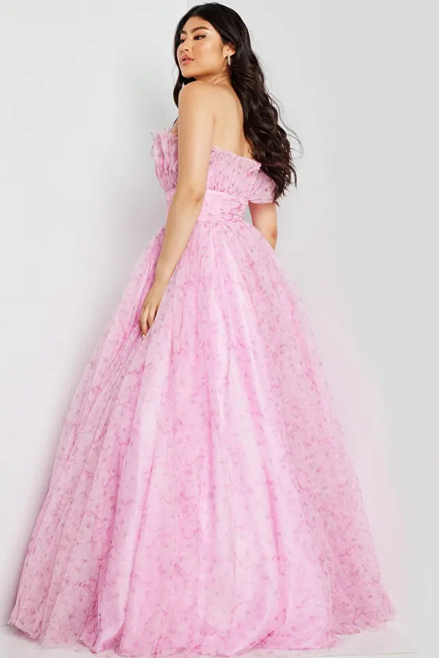 Jovani -JVN26209 Glitter Strapless Prom Ball Gown