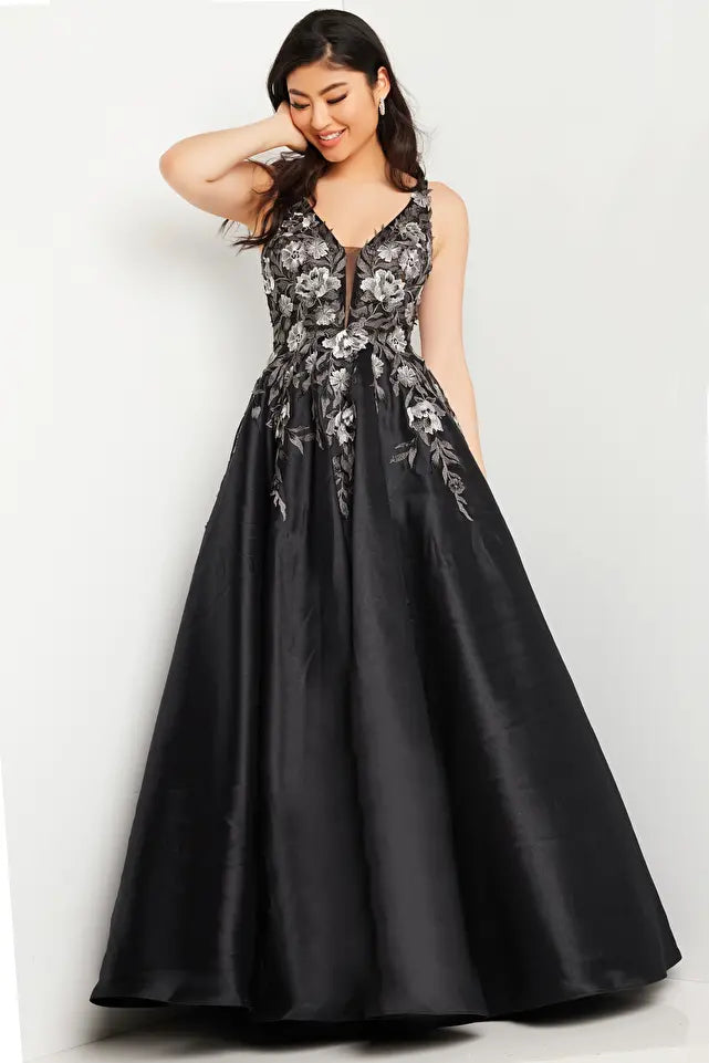Jovani -JVN37485 Floral Prom Ball Gown