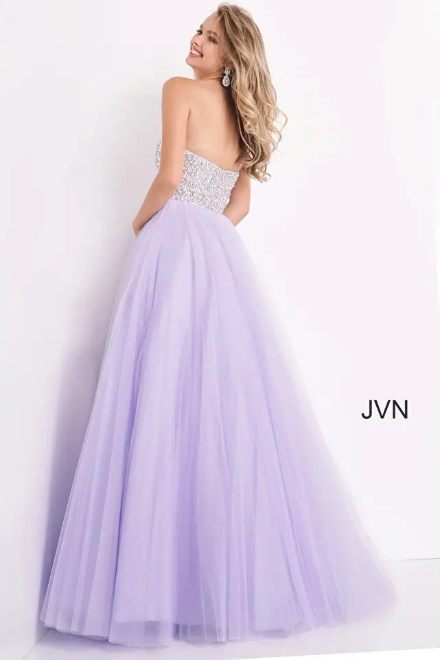 Strapless Embellished Bodice Prom Ballgown By Jovani -JVN52131