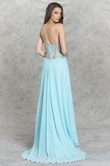 Aspeed Design -L1299 Fully Beaded Bodice A-Line Prom Dress
