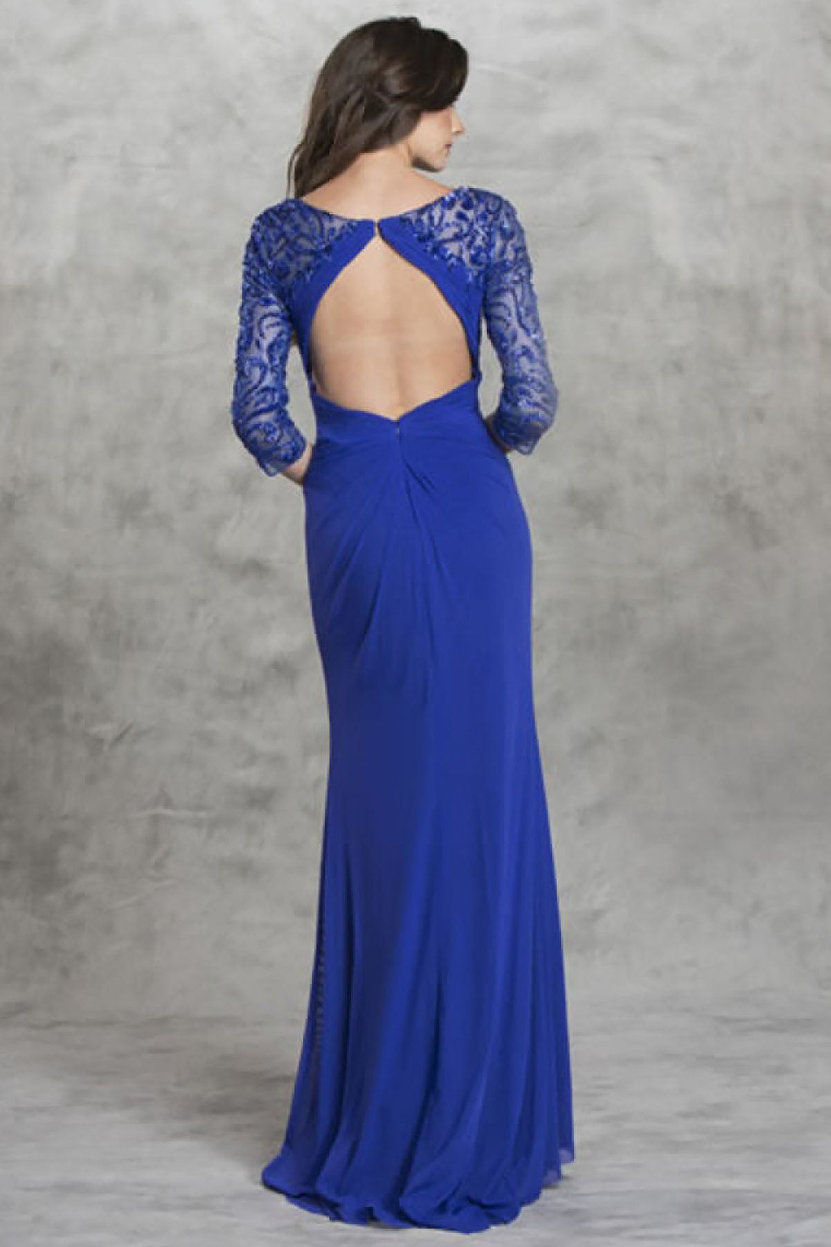 Aspeed Design -L1422 Sweetheart High Neck Long Slit Dress