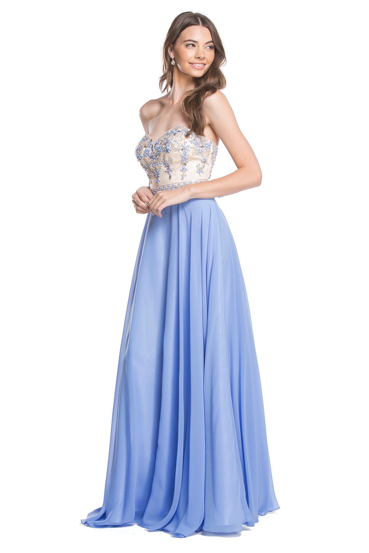 Aspeed Design -L1546 Strapless Beaded A Line Dress