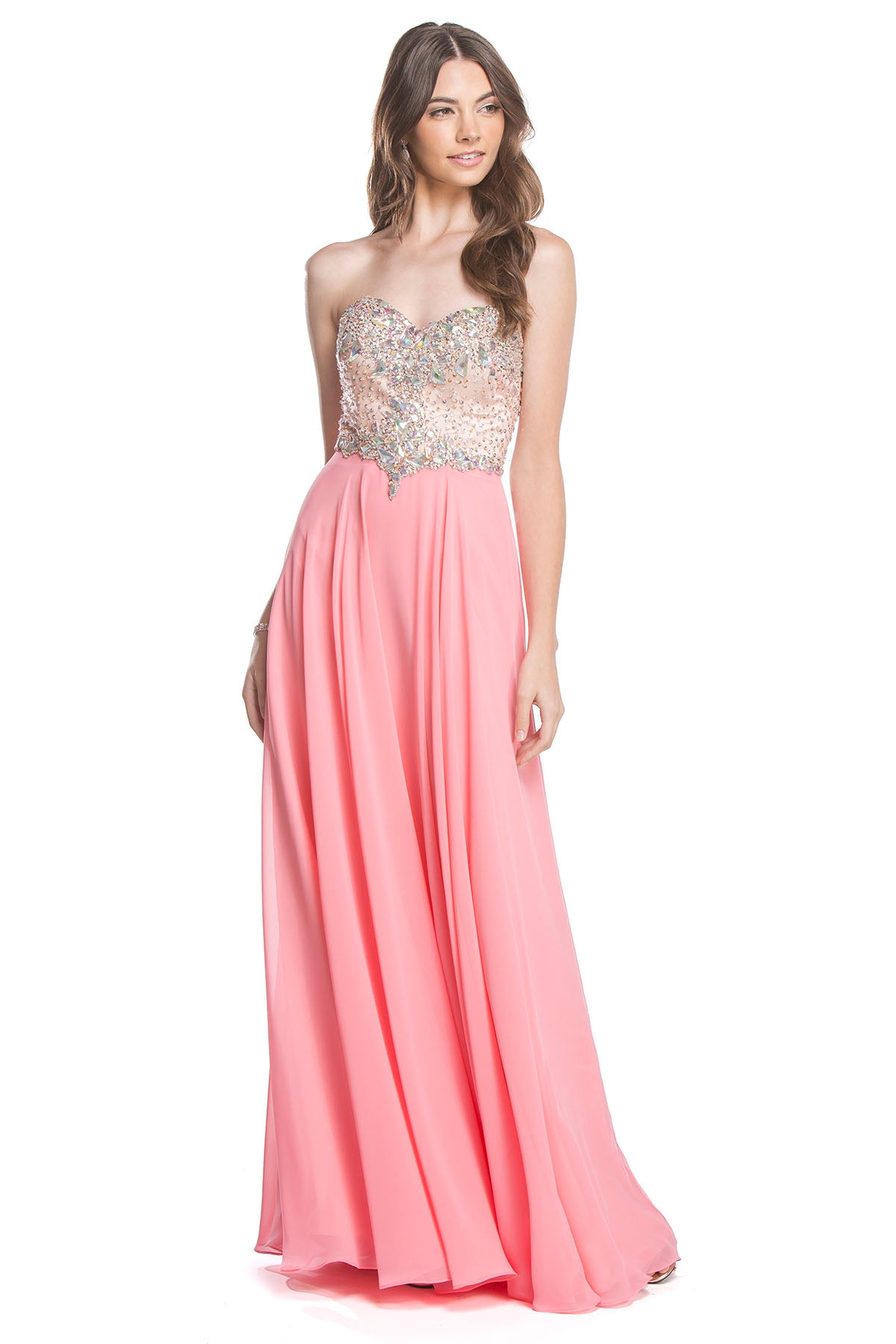 Aspeed Design -L1564 Embellished Bodice A Line Dress