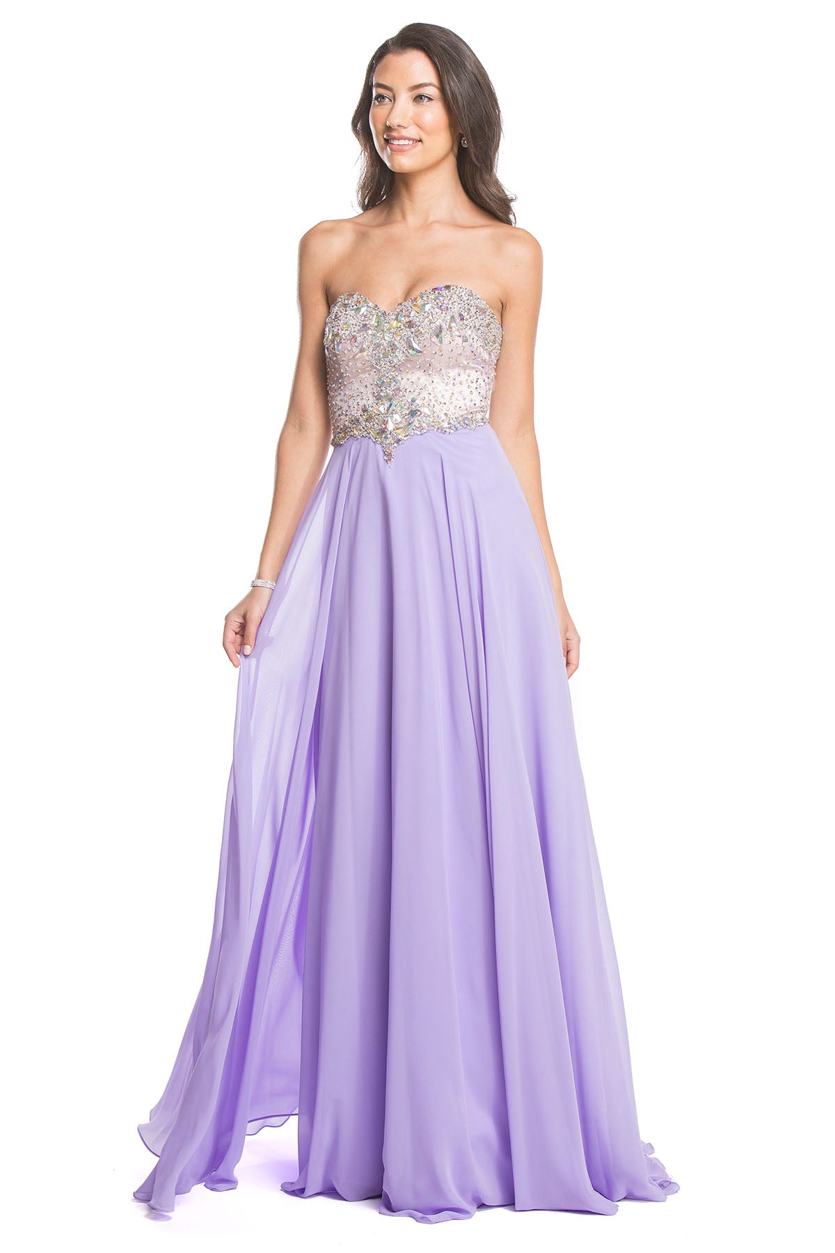 Aspeed Design -L1564 Embellished Bodice A Line Dress