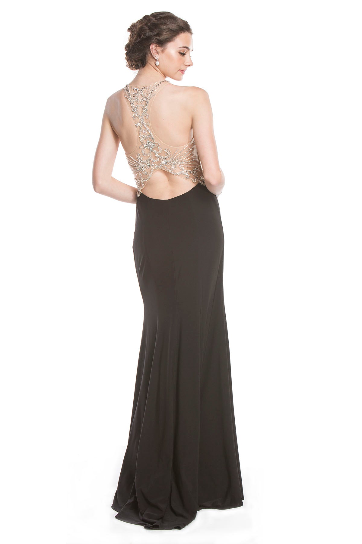 Aspeed Design -L1590 Fitted Beaded Sheath Dress