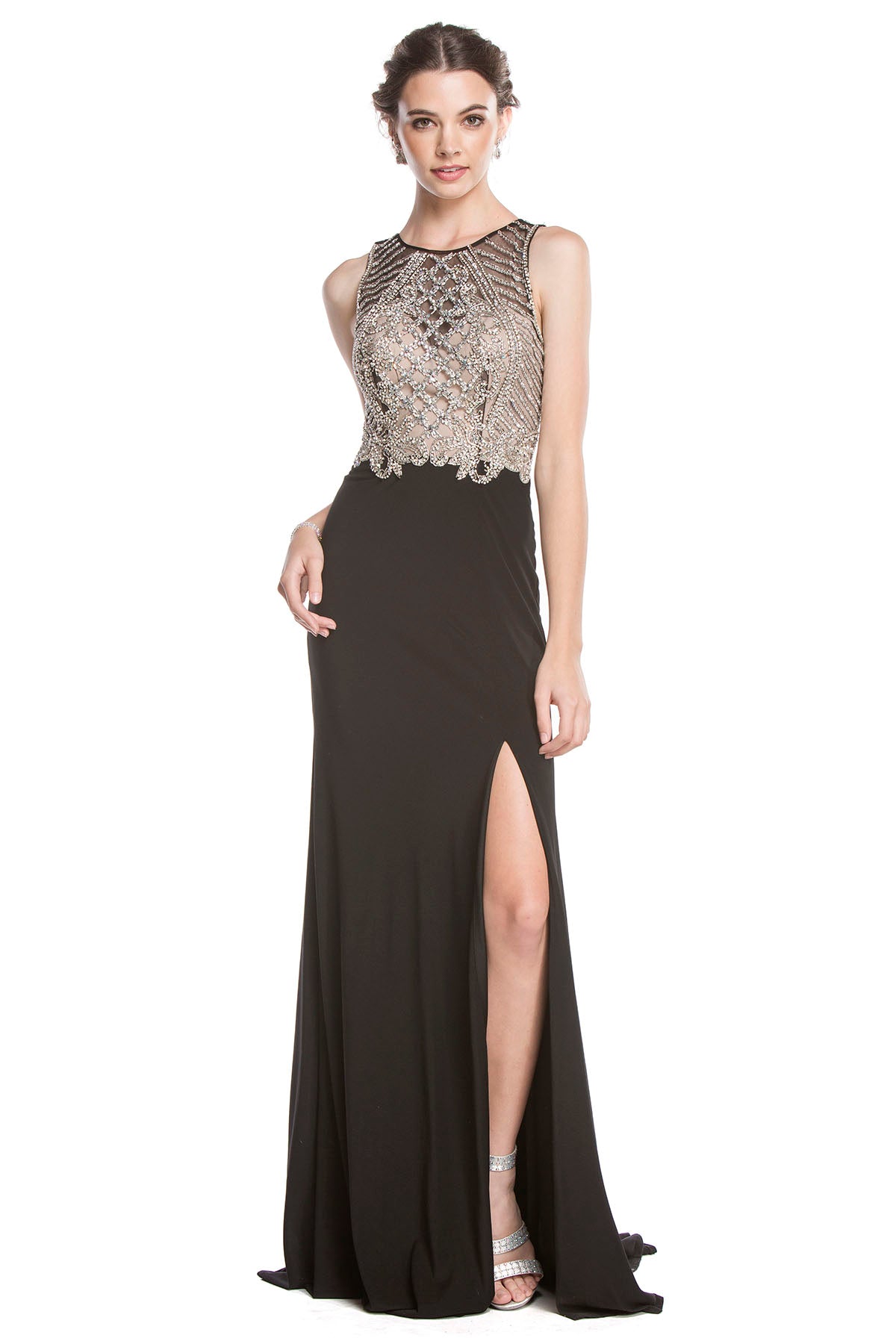 Aspeed Design -L1622 Embellished Sheath Dress