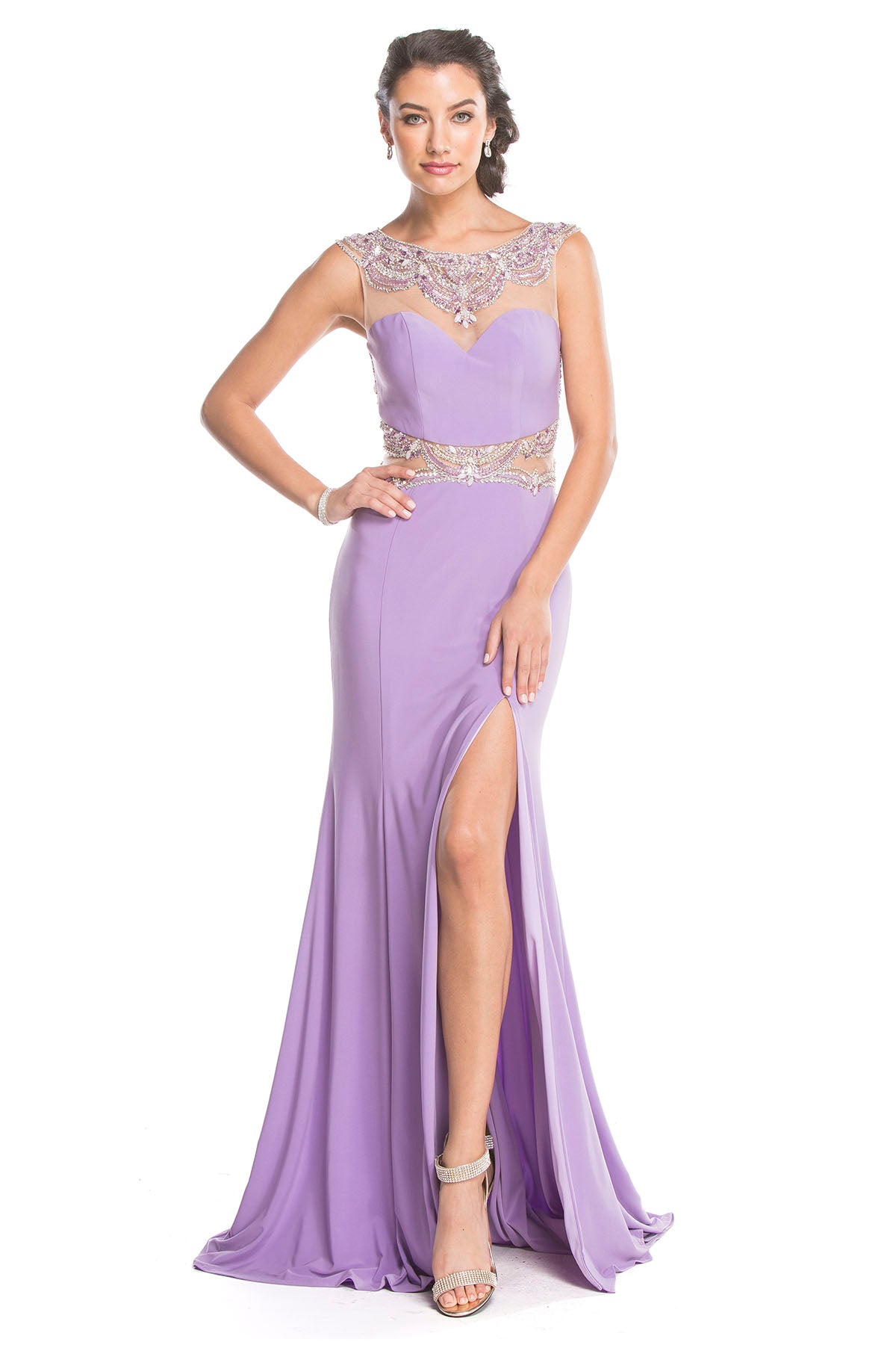 Aspeed Design -L1626 Embellished Fitted Sheath Dress