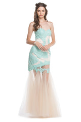 Aspeed Design -L1648 Strapless Embellished Sheath Dress