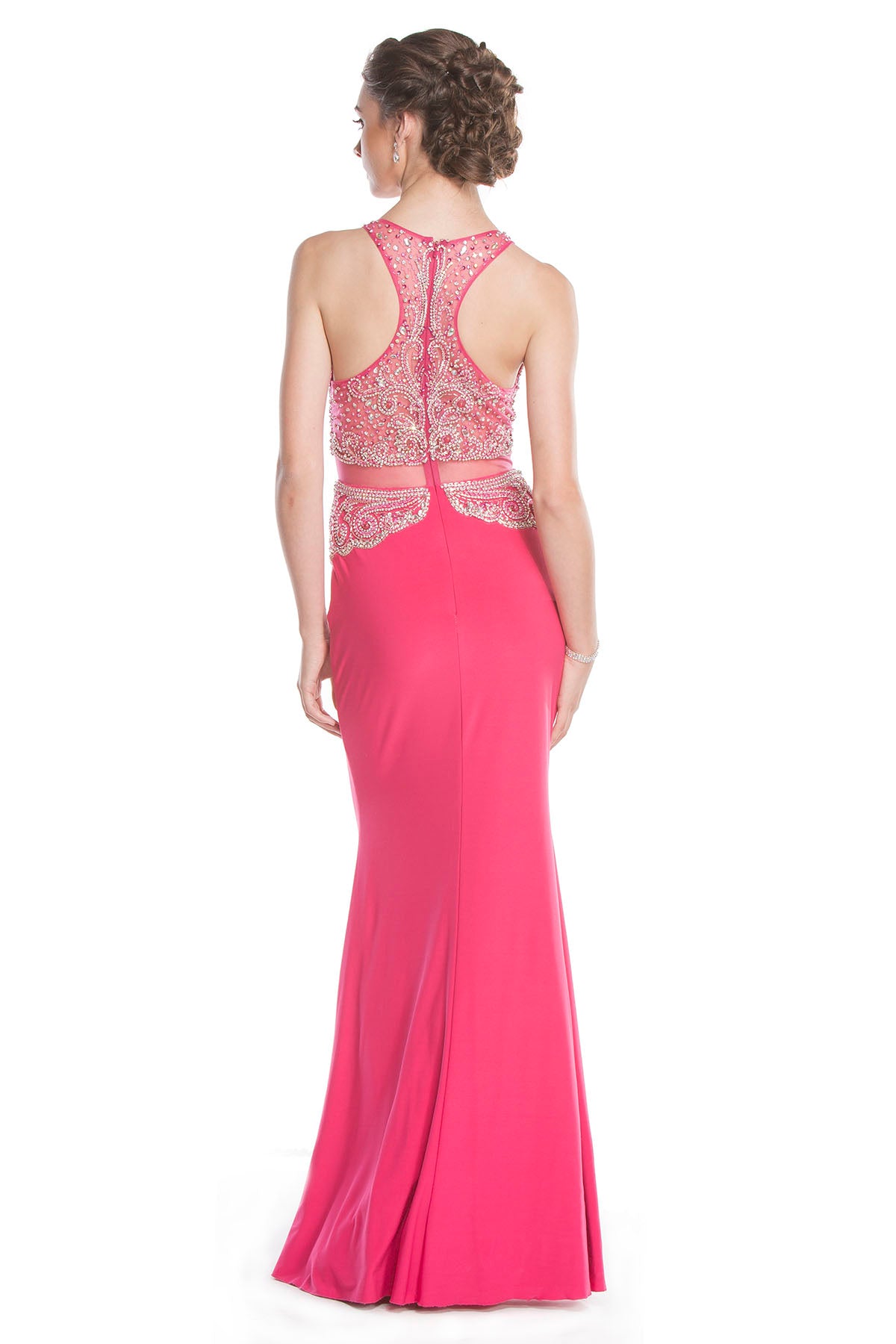 Aspeed Design -L1658 Beaded Bodice Sheath Dress