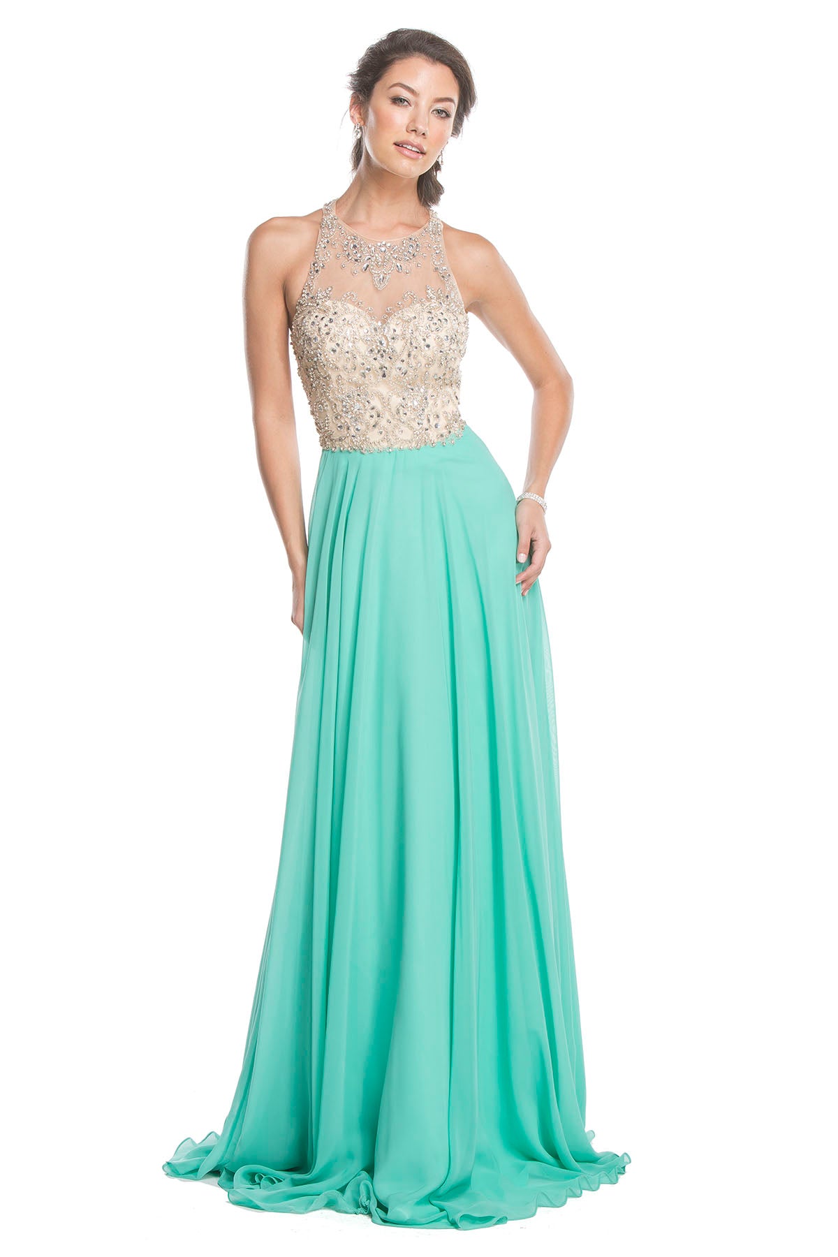 Aspeed Design -L1661 Embellished A Line Dress