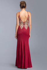 Aspeed Design -L1972 Embellished Halter Sheath Dress