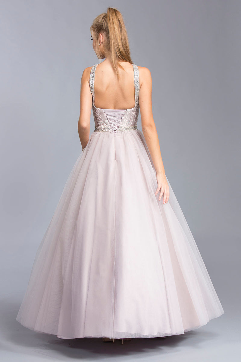 Aspeed Design -L2005 Lace Bodice A Line Dress