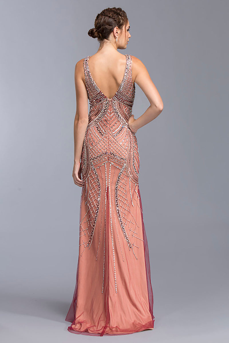 Aspeed Design -L2015 Beaded Applique Sheath Dress