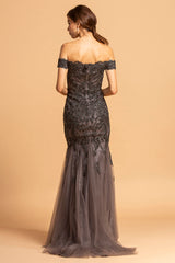 Aspeed Design -L2091 Off Shoulder Trumpet Dress
