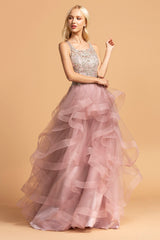 Aspeed Design -L2160 Lace Bodice A Line Dress