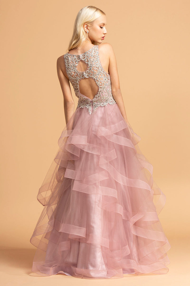 Aspeed Design -L2160 Lace Bodice A Line Dress
