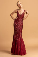 Aspeed Design -L2173 Sequin V Neck Mermaid Dress