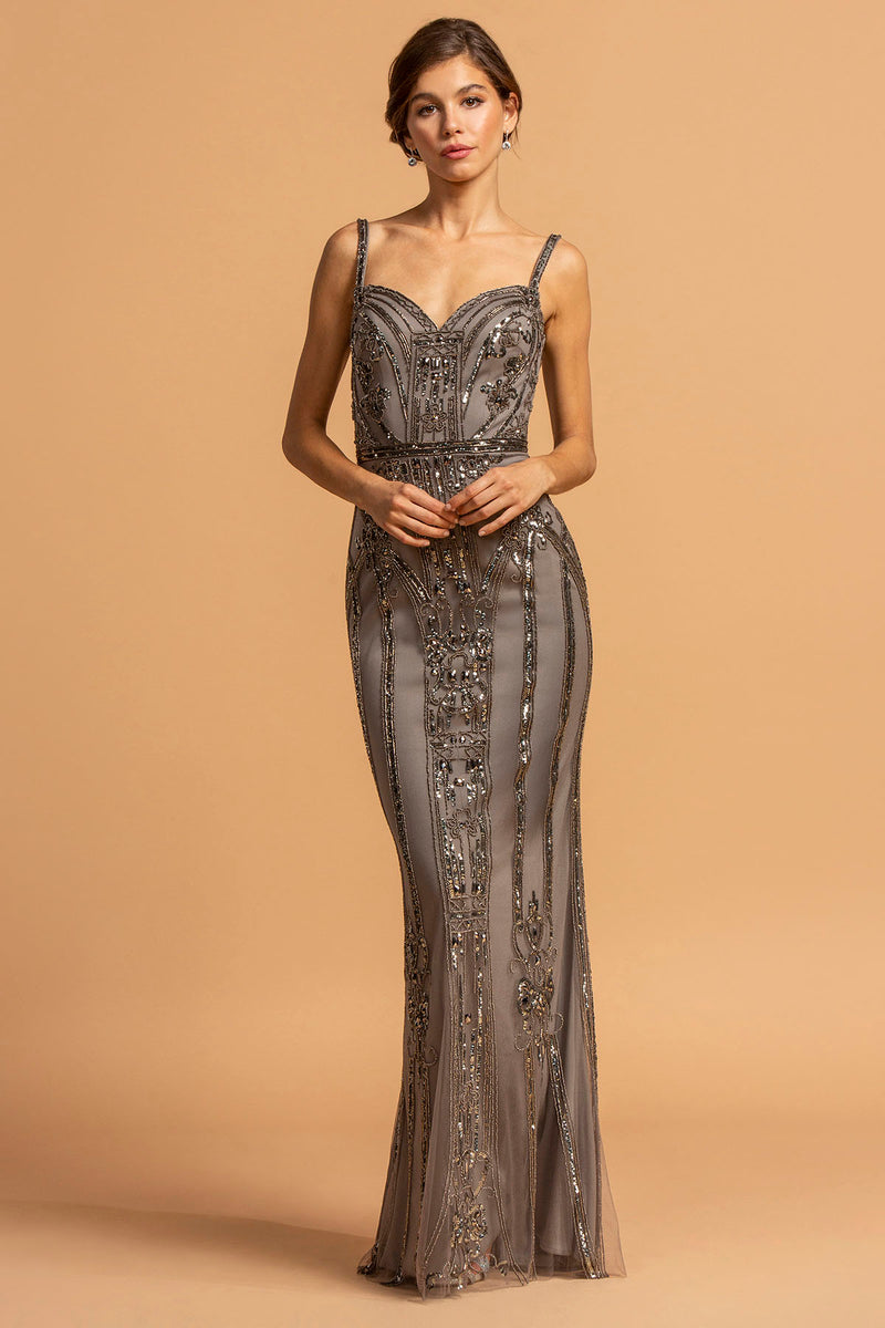 Aspeed Design -L2196 Embellished Sheath Dress