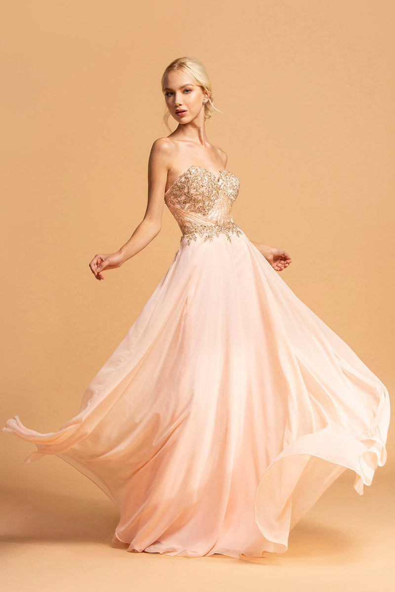 Aspeed Design -L2214 Strapless A Line Dress