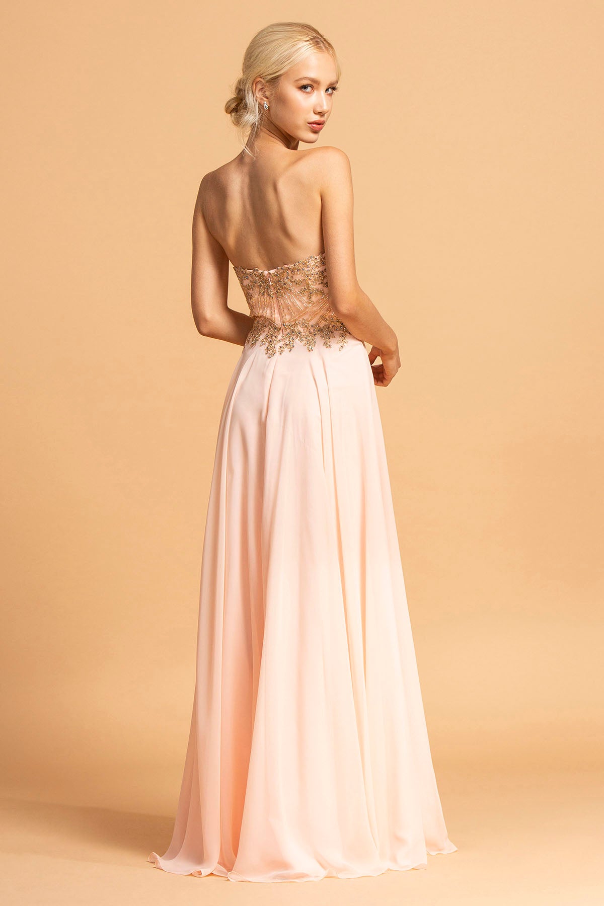 Aspeed Design -L2214 Strapless A Line Dress