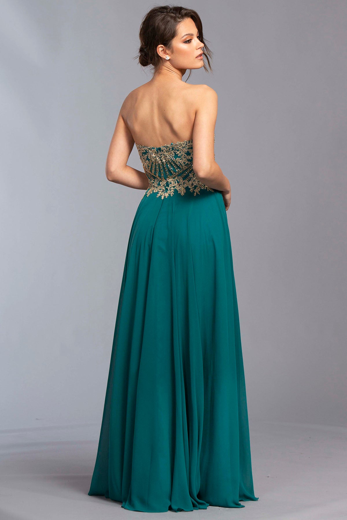 Aspeed Design -L2214 Strapless A Line Dress