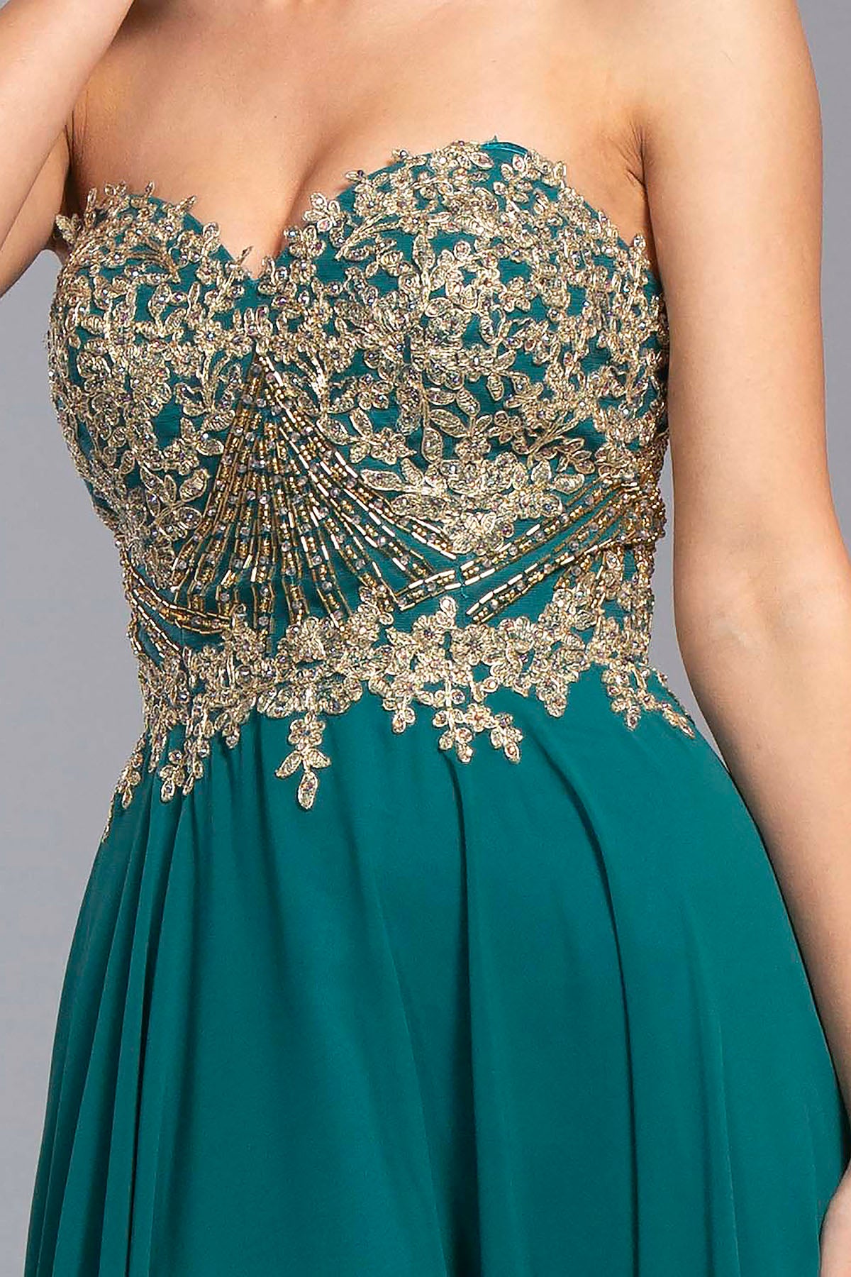 Aspeed Design -L2214 Strapless A Line Dress