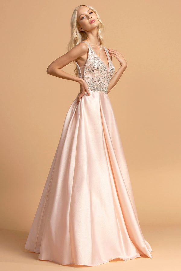 Aspeed Design -L2261 V Neck A Line Dress