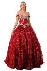 Aspeed Design -L2364 Off Shoulder Quinceanera Ball Gown